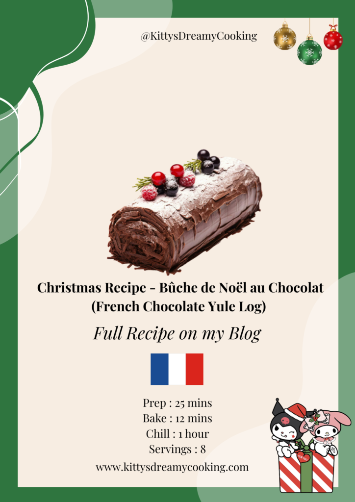 Chocolate Yule Log (Bûche de Noël au Chocolat – Creamy, Rich & Festive)