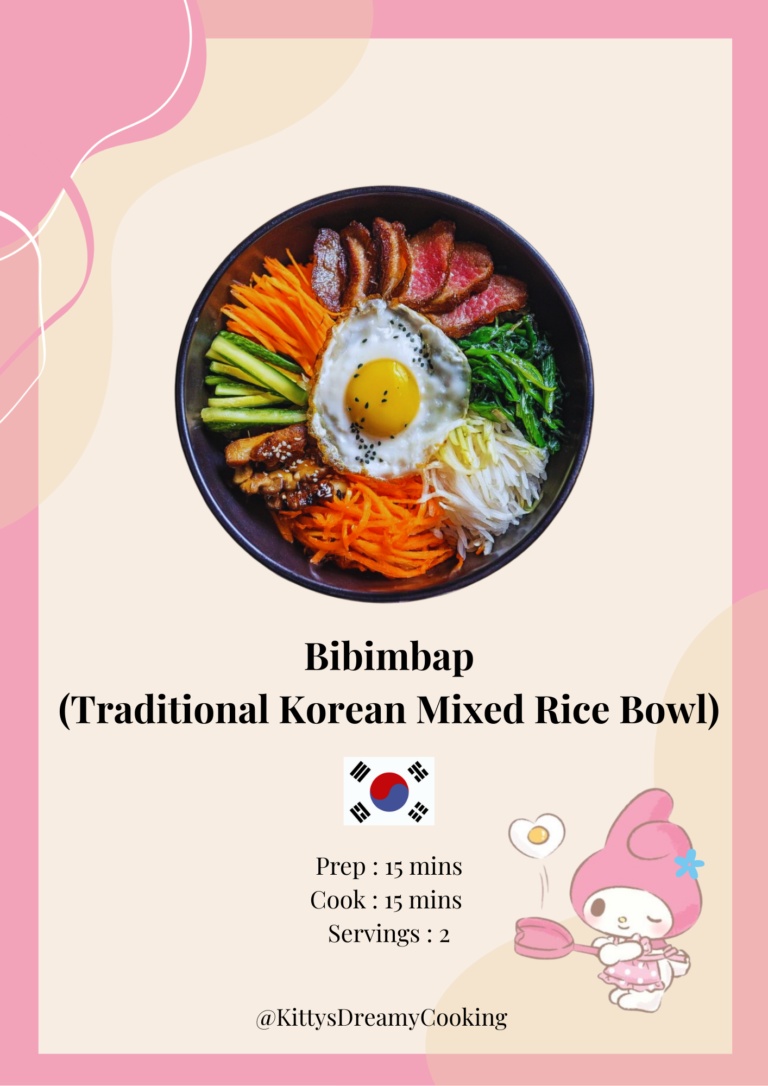 비빔밥 – Easy Bibimbap Recipe (Traditional Korean Mixed Rice Bowl)