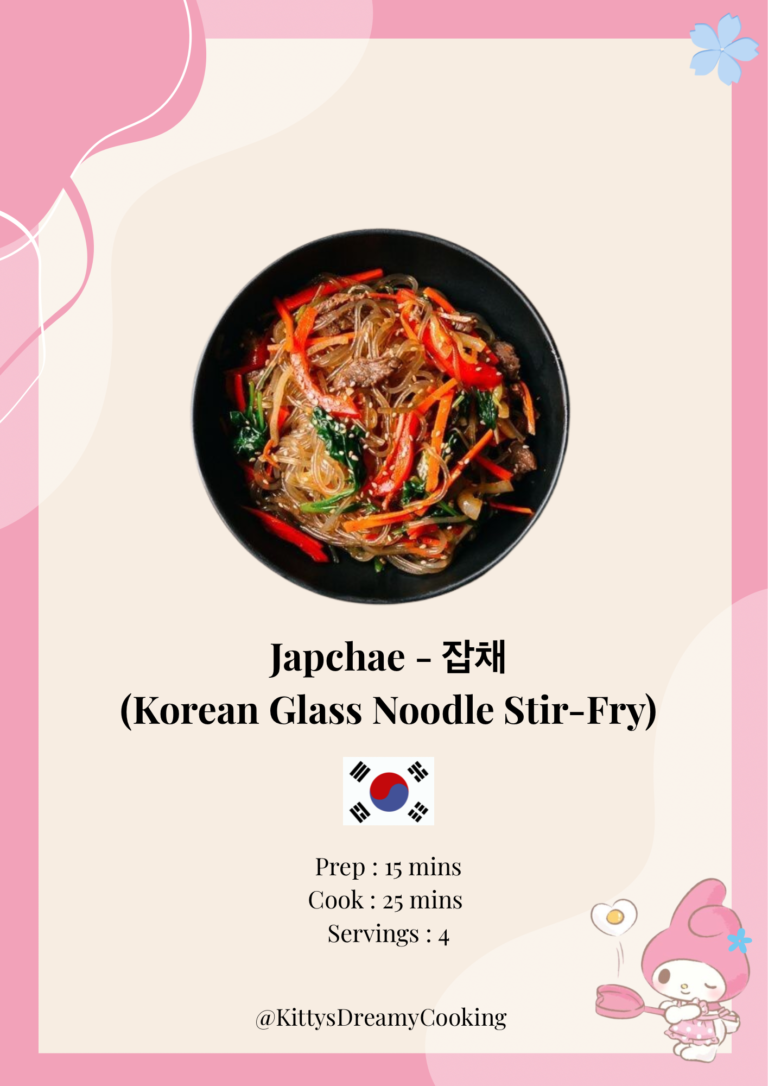 🍜 Japchae – Korean Glass Noodle Stir-Fry – 잡채